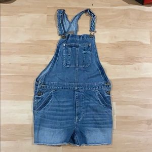 American Eagle denim overalls size medium
